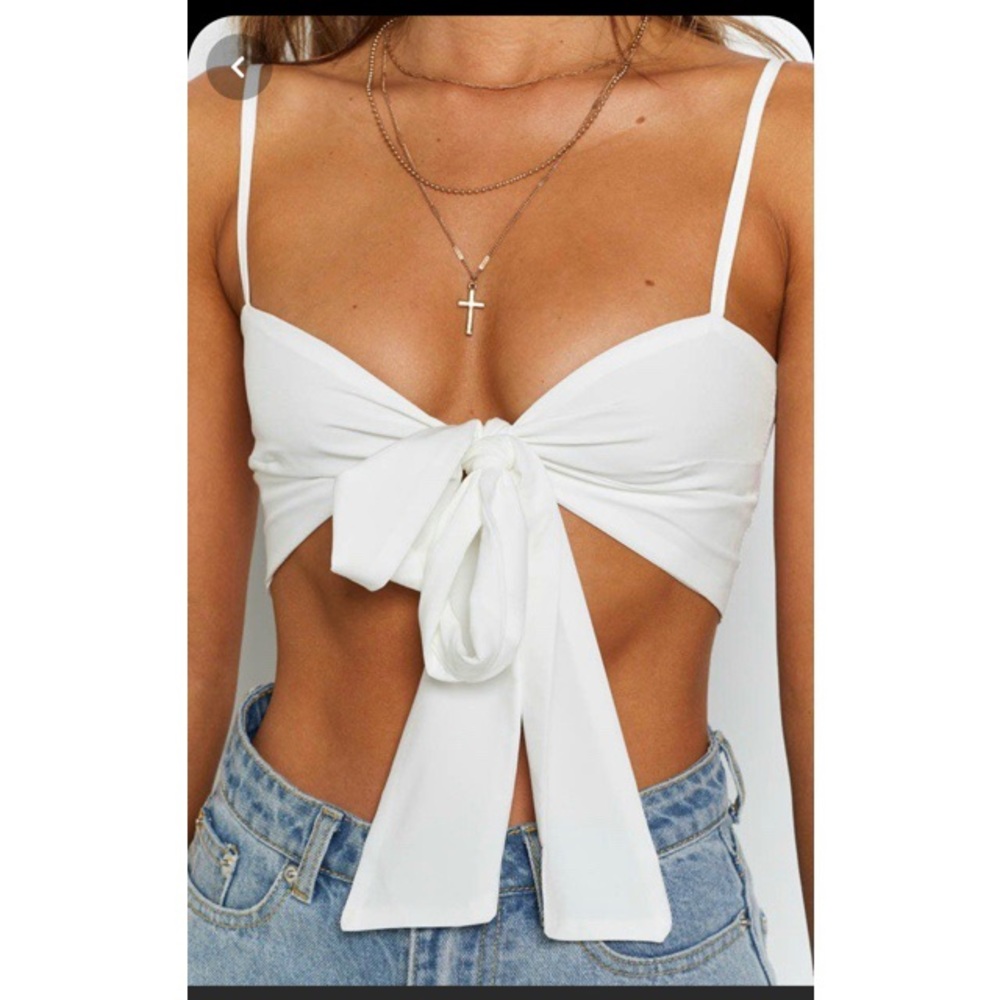 Missguided tie crop top